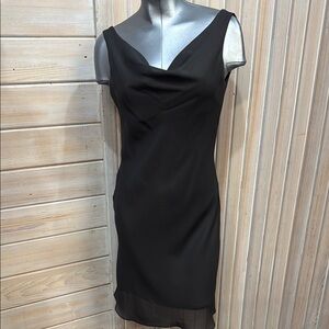 Jump Black Cowl Neck Sheath Midi Dress